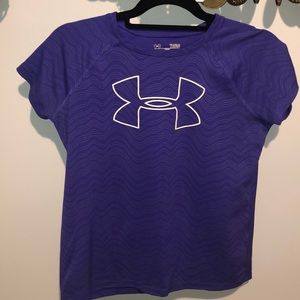 Under Armour Purple/Glitter Heat Gear Tee